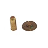 A Trench Art lighter with aircraft insignia and a