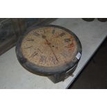 A Victorian drop dial wall clock with fuse movemen