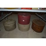 Four various Victorian metal hat boxes