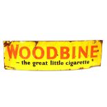 A "Woodbine Cigarettes" enamel advertising sign, 60i