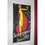 A" Schweppes Since 1783" enamel advertising sign, 36ins x 18½in