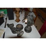 A pair of French spelter figures, AF