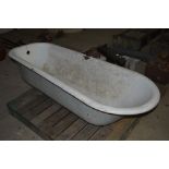 An old cast iron bath