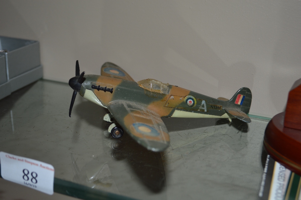 A Dinky toys model Spitfire MkII