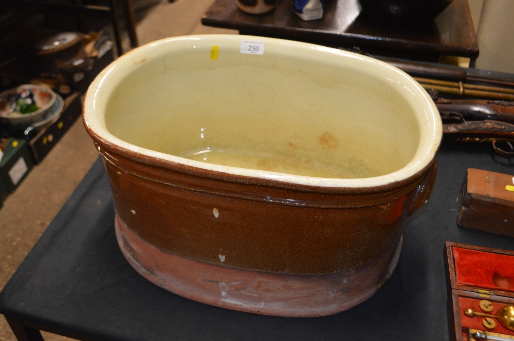 A Victorian stoneware foot bath