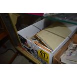 A box of various ephemera