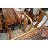 A pair of bent wood side chairs