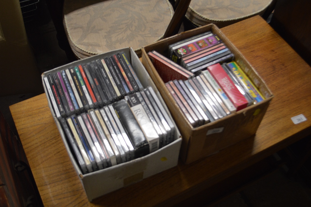 Two boxes of 1960's & 70's rock CD's