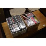 Two boxes of 1960's & 70's rock CD's