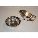 An electroplated designed sauce boat; and a plated