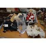 A collection of various modern dolls- some with or