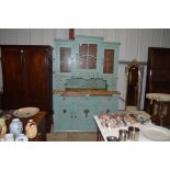 An early 20th Century painted pine German dresser