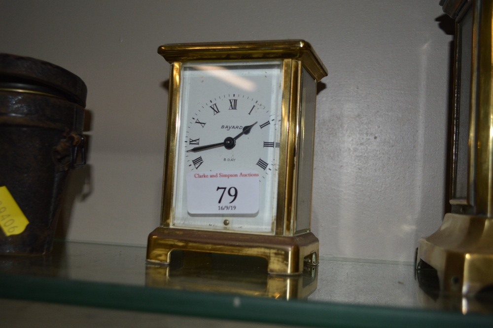 A Bayard eight day carriage clock