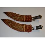 A pair of Kukri knives