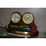 A limited edition Flying Scotsman mantel clock wit