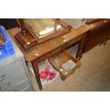 A 19th Century oak single drawer side table