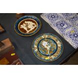 Two continental pottery plates