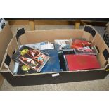 A box of music memorabilia to include books, poste