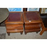 Two 19th Century mahogany step commodes