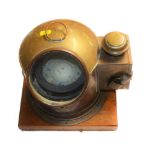 A ships brass cased binnacle compass