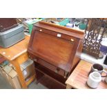 A mahogany writing bureau fitted single drawer