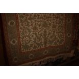 An approximate 150cm x 90cm Kashmiri hand stitched wool chain rug