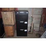 A combination lock three drawer filing chest