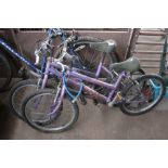 A pair of girl's Firefly bikes