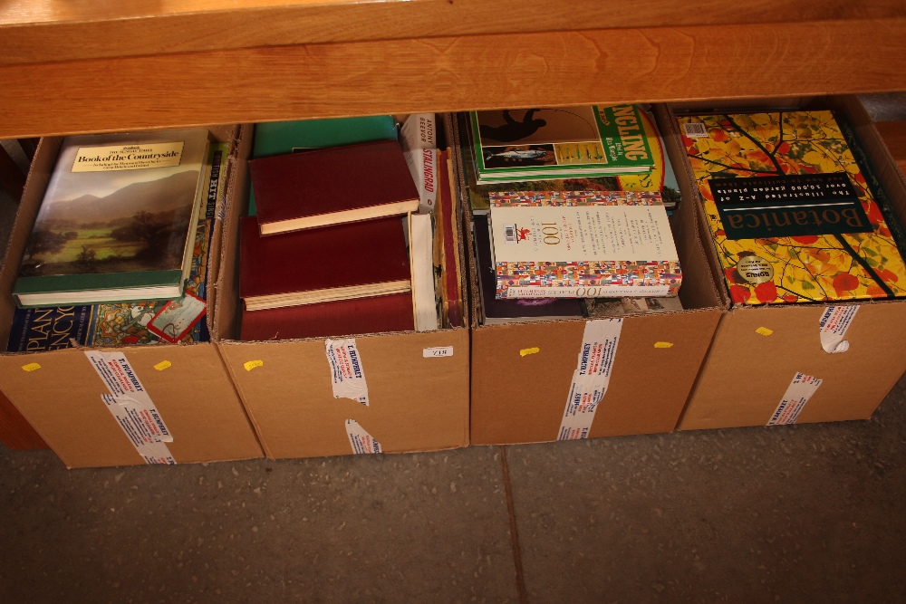 Four boxes of various books