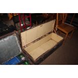 A metal storage chest