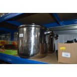 Two stainless steel cooking pots