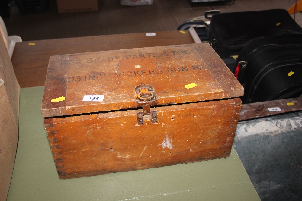 A wooden storage box