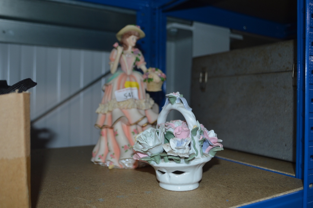 A Regency Fine Arts figure; together with a floral