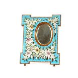 A large 19th Century micro mosaic wall mirror, 34cm x 27cm overall