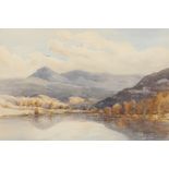 20th Century school, study of a highland loch scene, indistinctly signed watercolour, 33cm x 48cm