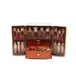 A 19th Century mahogany and brass mounted Apothecary's box, the doors opening to reveal an