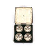 A cased set of four silver salts, by Mappin & Webb, Birmingham 1915