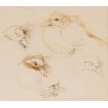 Ian Armour-Chelu, study of ducklings, pencil signed watercolour dated 1977, 22.5cm x 26cm