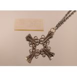 An antique unusual metal cross, constructed from ancient nails; together with a finely carved