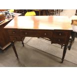 A 19th Century mahogany and boxwood strung breakfront sideboard, in the Gillows manner, central