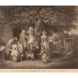 A pair of 18th Century black and white engravings, W Nutter after W Bigg, "Saturday Evening, The