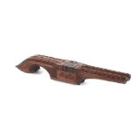 An unusual 19th Century carved  novelty Black Forest travelling ladies boot pull, hinged to form a