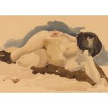 Rik de Stroumillo, study of a reclining nude, "Rachel 22nd Jan '93", initialled in pencil,