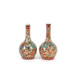 A near pair of Xing baluster vases, decorated dragons and flowers, 18cm high