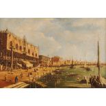 Italian school, early 20th Century, a Capriccio view of the Grand Canal Venice, showing the Doges