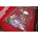 A bag of costume jewellery to include various turq