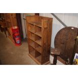 A pine pigeon holed set of shelves