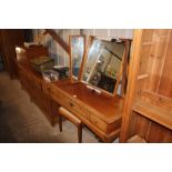 A Stag dressing table with matching stool; and a m