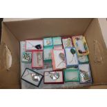 A box of various costume necklaces and bracelets e