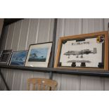 A framed and glazed US Air Force collection of bad